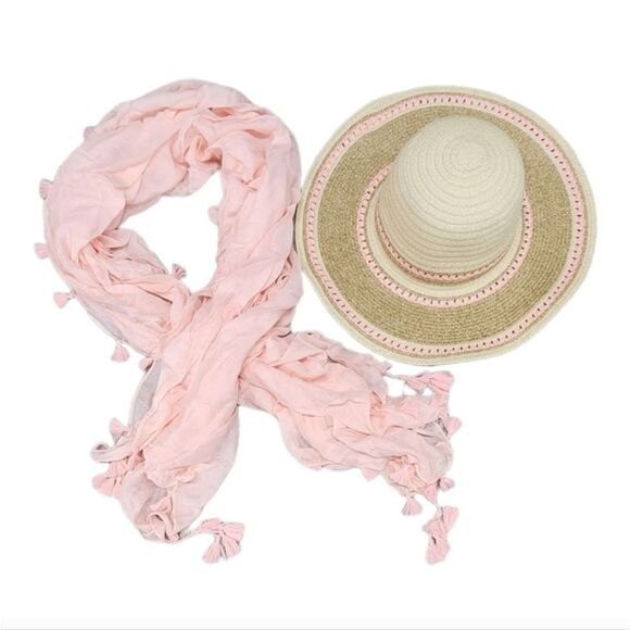 Quagga Summer Beach Hat and Tassel scarf sarong Dress NWT - Picture 3 of 11